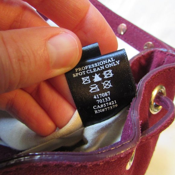 Ann Taylor Suede Burgundy Shoulder Bag - Picture 4 of 8